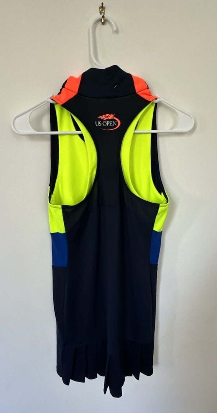 Polo Sport Women's US Open Pleated Neon Tennis Athletic Dress